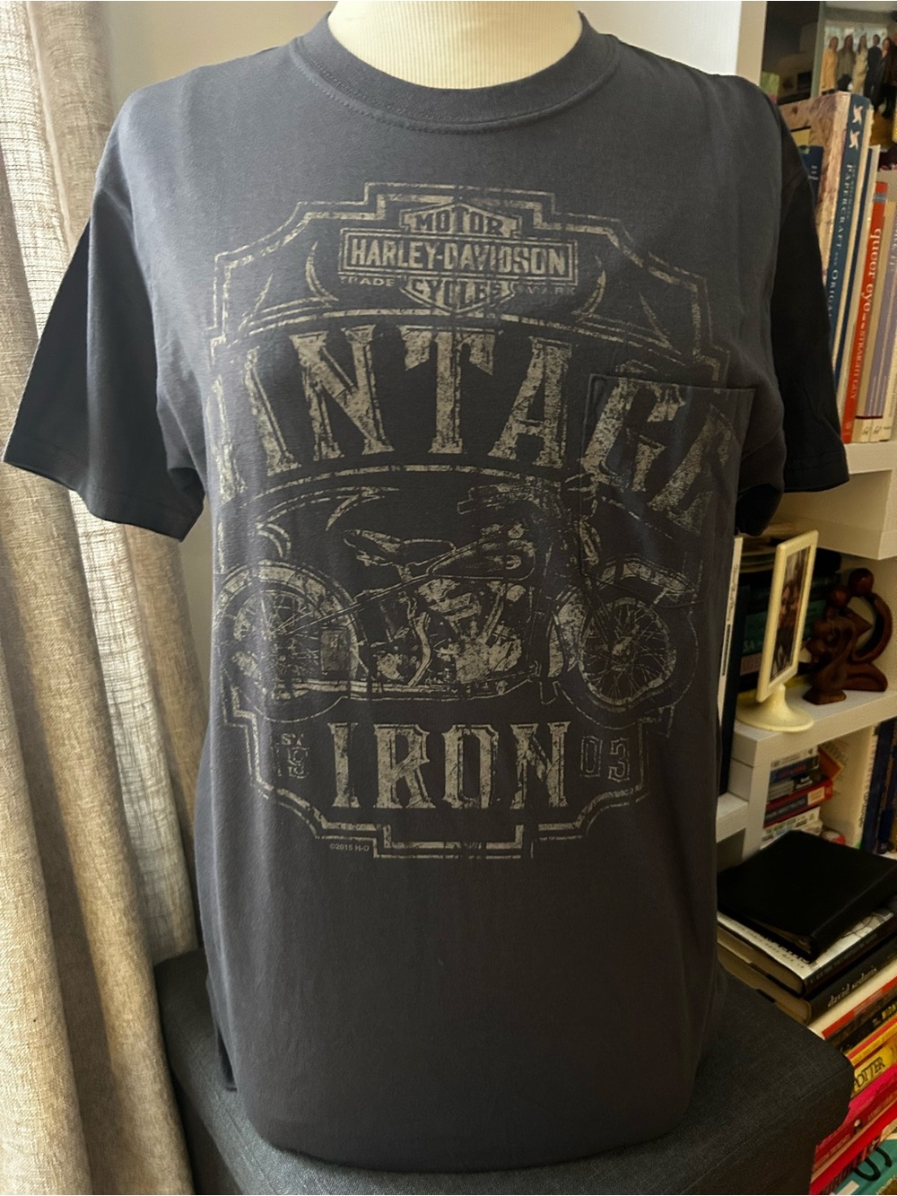 Harley-Davidson Charcoal Vintage Iron Motorcycle Graphic Tee